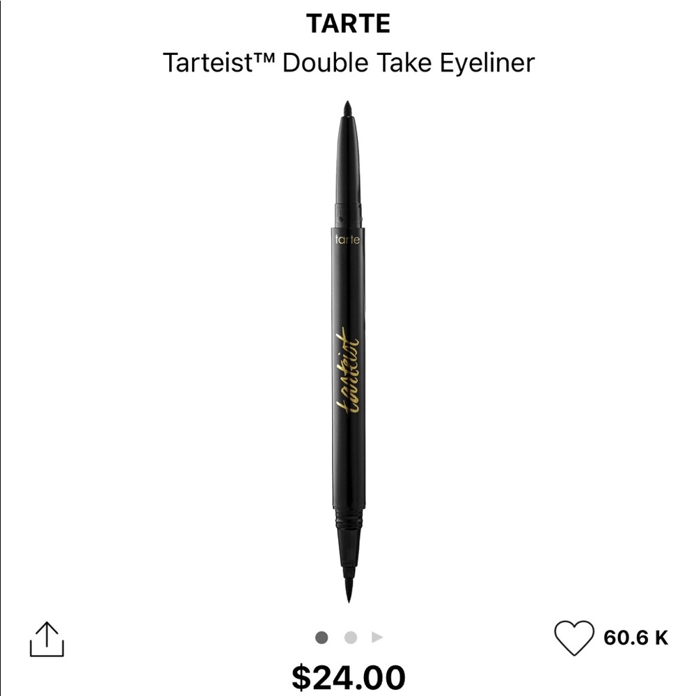 Tarte Tartiest Double Taker Eyeliner Black NIB
